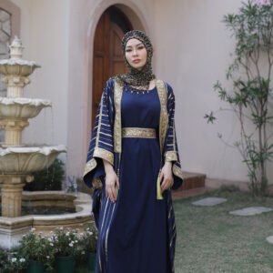 2025 Muslim abaya floral printed dress original design